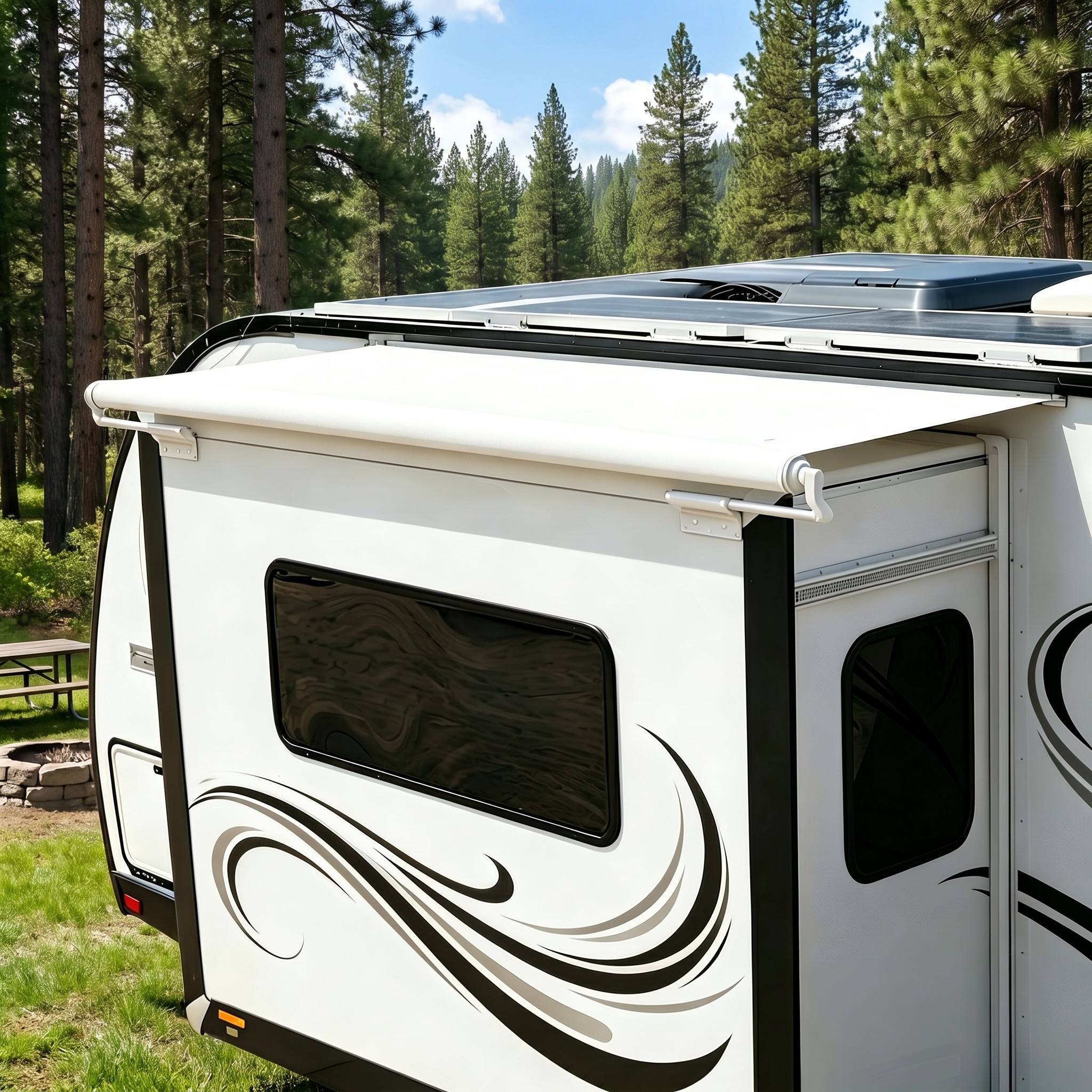  RV SLIDE OUT AWNING WHITE